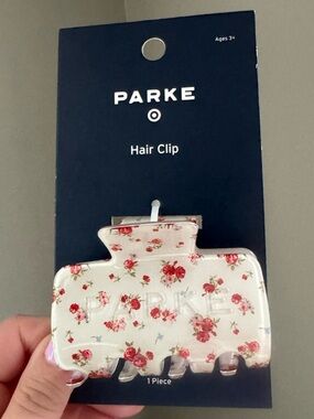 NWT! Parke x Target Cream Floral Claw Clip